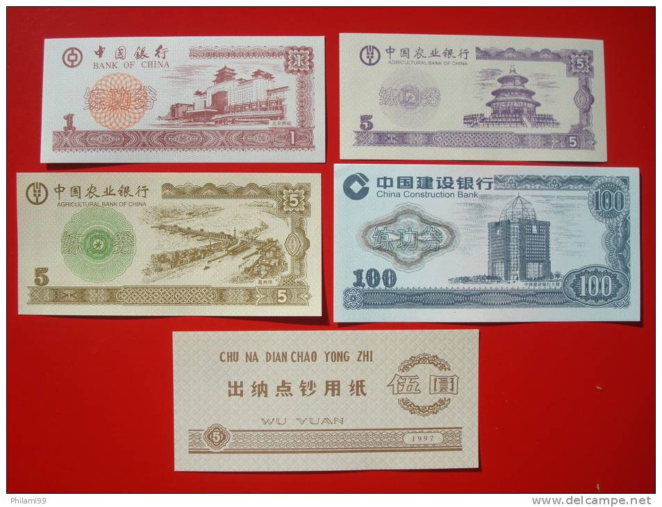 CHINA 5 BANK NOTES / UNCIRCULATED - Chine