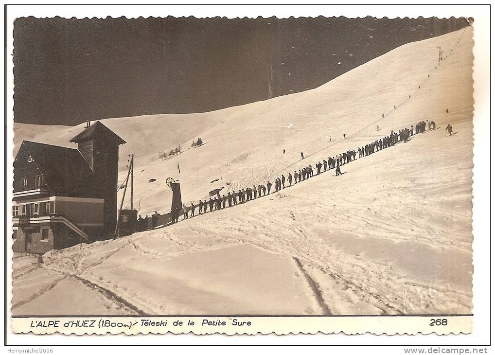 Isère - 38 -oisans - Alpe D'huez - Téleski De La Petite Sure En 1952  , Roby 268 - Altri & Non Classificati