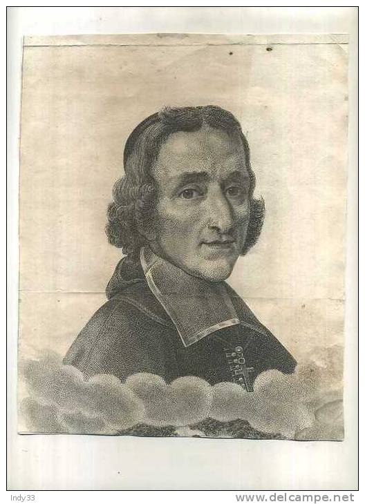 - PORTRAIT D'ECCLESIASTIQUE . GRAVURE DU XIXe S.  . - Religión & Esoterismo