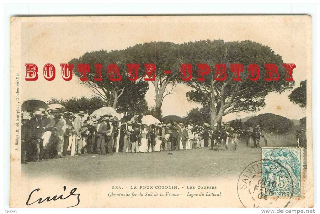 83 - FOUX COGOLIN - Hippodrome < Courses Chevaux Trot Attelé - Course Cheval - Chemins De Fer Du Sud De La France 1900 - Autres & Non Classés