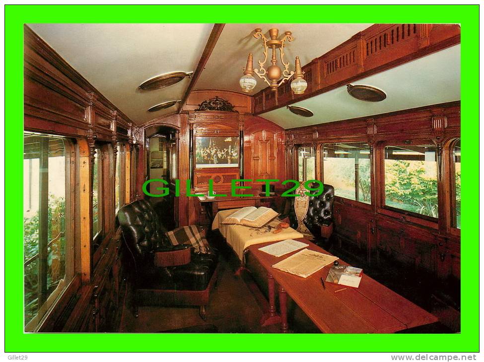 PRETORIA, SOUTH AFRICA - KRUGER HOUSE MUSEUM - INTERIOR OF THE PRESIDENT'S RAILWAY COACH - ART PUBLISHERS LTD - - Afrique Du Sud