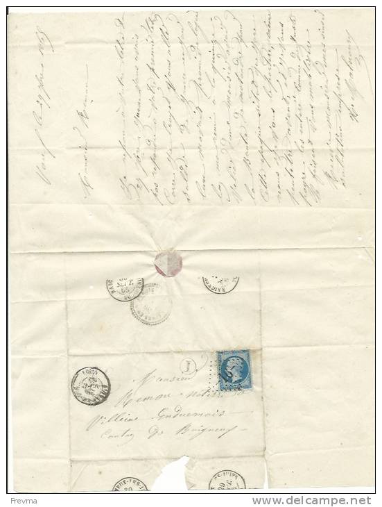 Lettre Ancienne De 1865 - 1862 Napoleone III