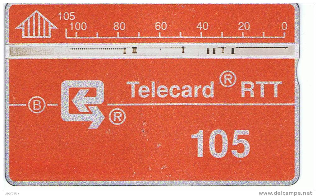 TELECARTE BELGACOM RTT 105 UNITES - Cartes GSM, Recharges & Prépayées