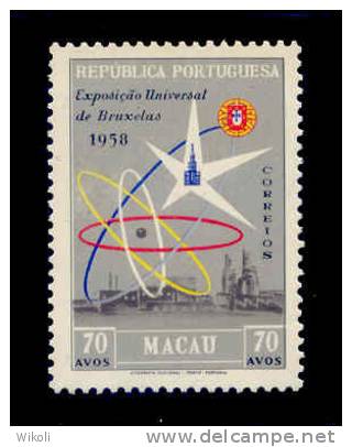 ! ! Macau - 1958 Expo Bruxelles - Af. 394 - MLH - Unused Stamps