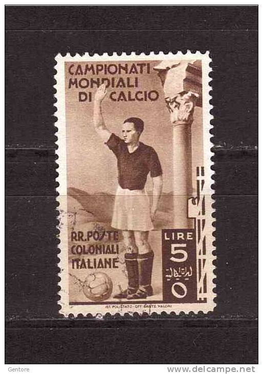 ITALIAN COLONIES 1934 World Cup Sassone Cat N° 49 Used (cancellation Not Guaranteed) - 1934 – Italia