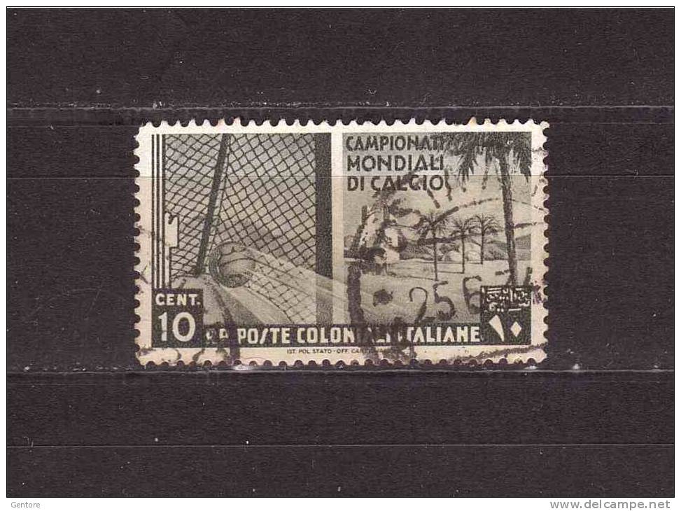 ITALIAN COLONIES 1934 World Cup Sassone Cat N° 46 Used - 1934 – Italie