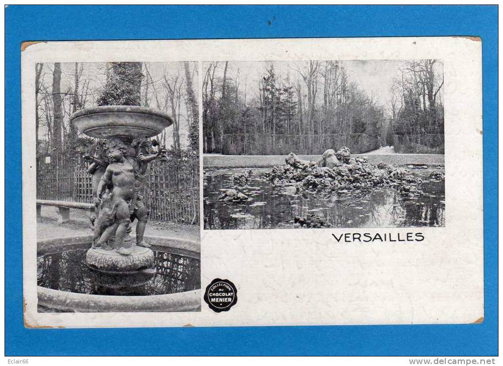 78  VERSAILLES    Les Bassins   Collection (chocolat Meunier) Cpa  Ecrite Année 1953 - Menier
