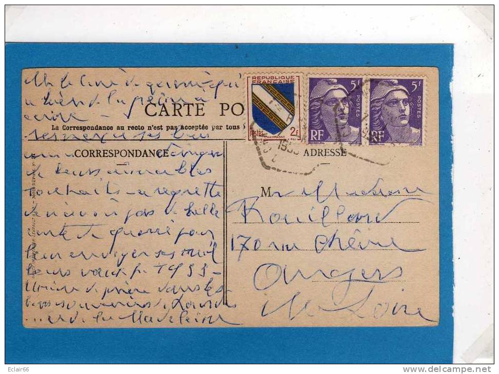 78  VERSAILLES    Les Bassins   Collection (chocolat Meunier) Cpa  Ecrite Année 1953 - Menier