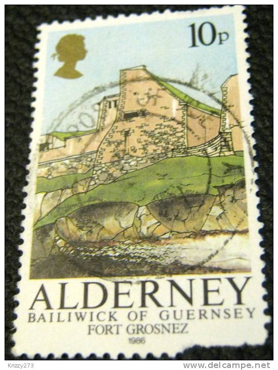 Alderney 1986 Fort Grosnez 10p - Used - Alderney