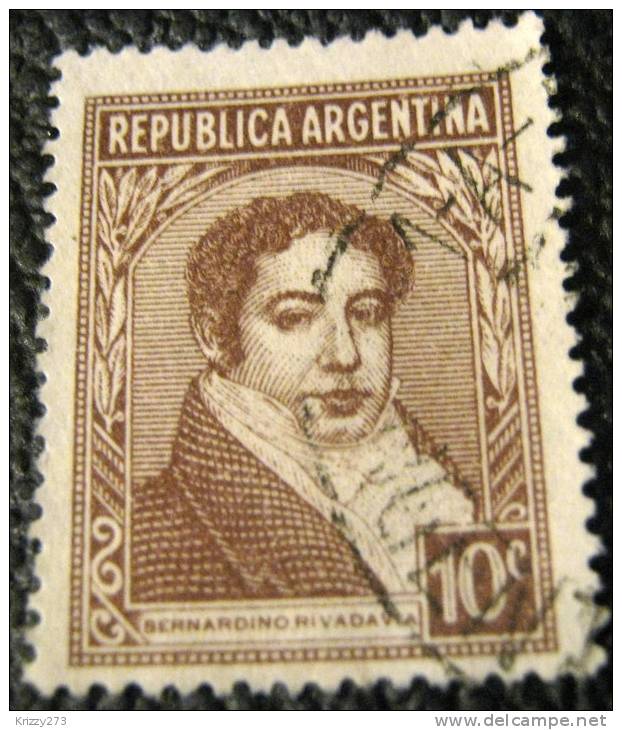 Argentina 1939 Bernardino Rivadavia 10c - Used - Oblitérés