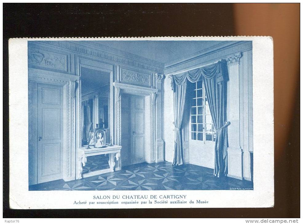 CPM Suisse GENEVE Salon Du Château De CARTIGNY Carte De Société ( 2 Scans ) - Cartigny