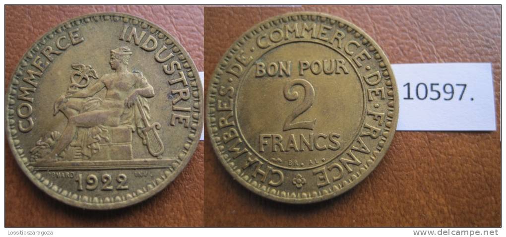 Francia 2 Francos 1922 , Tipo Comercio E Industria - Andere & Zonder Classificatie