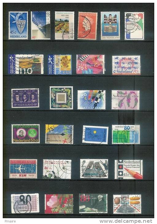 Lotpm 1 Lot De Timbres Obliteres Des Pays-Bas GF Seulement 2 Scans - Colecciones Completas