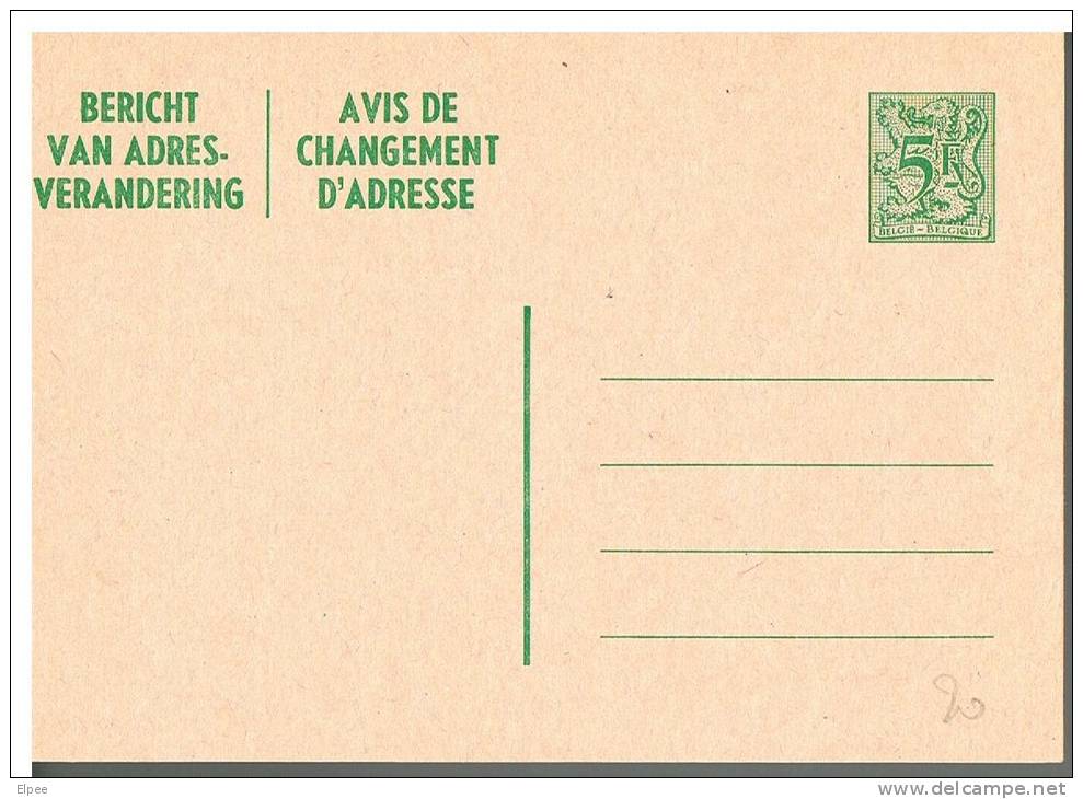 Avis 22 NF, Neuf - Avis Changement Adresse