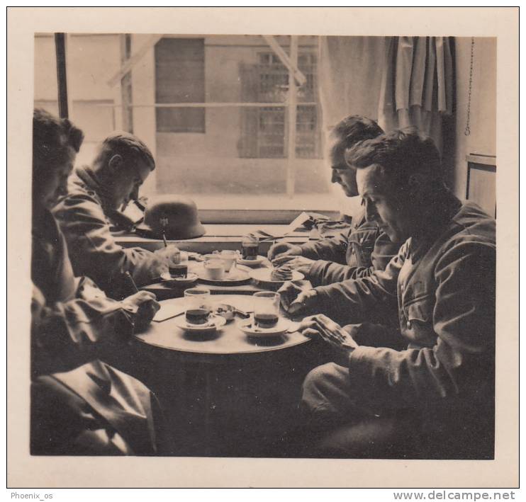 MILITARIA - WW II, Poland,  Die Deutsche Besetzung Der Polnischen 1939 - Socializing Mit Kaffee - Visionneuses Stéréoscopiques