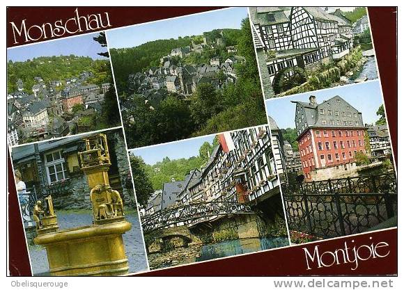 MONSCHAU MONTJOIE EIFEL 6 VUES EN UNE CARTE - Monschau