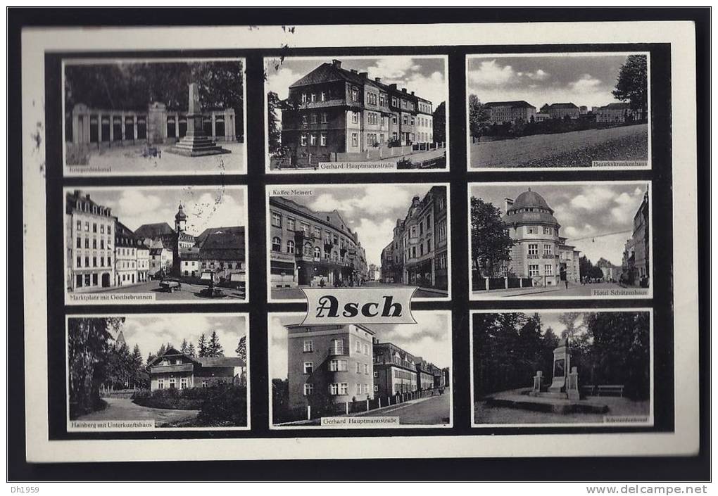 ASCH 21 SEPTEMBRE 1938 SUDETEN LAND GERMAN OCCUPATION SS WWII 9 ANSICHTEN - Sudeten