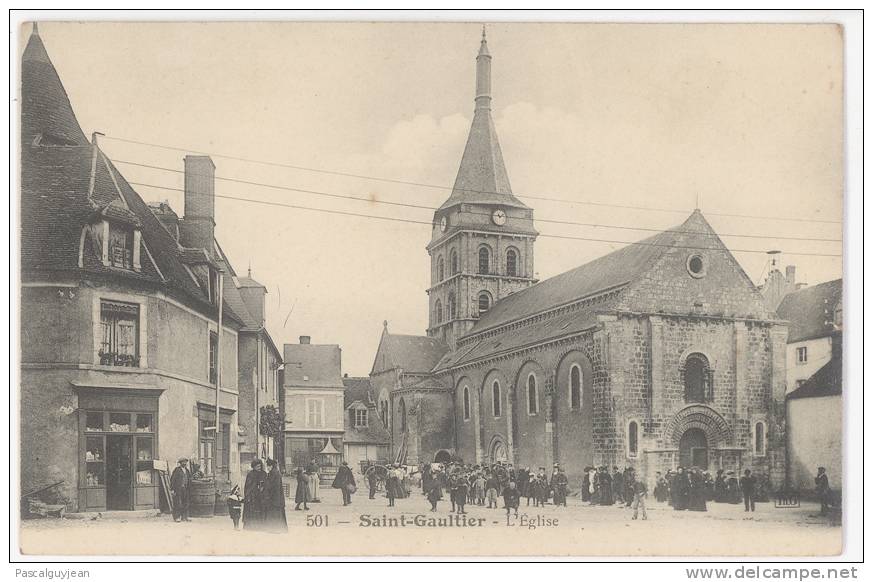 CPA SAINT-GAULTIER - L'EGLISE - Autres & Non Classés