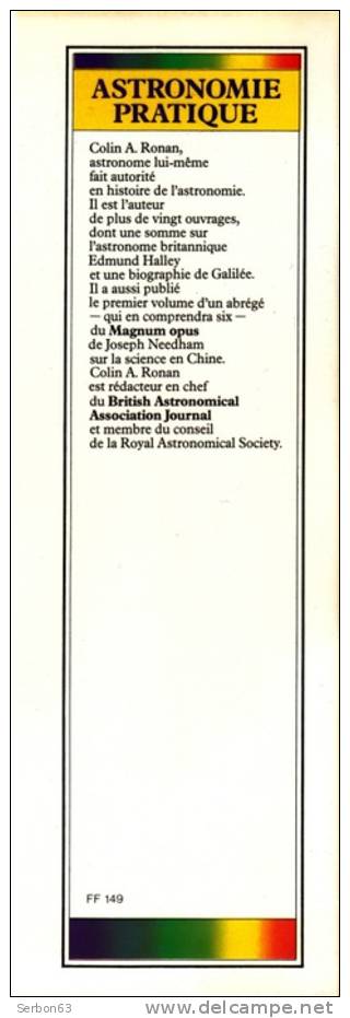 LIVRE NEUF TOILE BLEUE BIBLIOPHILE ASTRONOMIE PRATIQUE EDITIONS FERNAND NATHAN COLIN A. RONAN - Astronomie