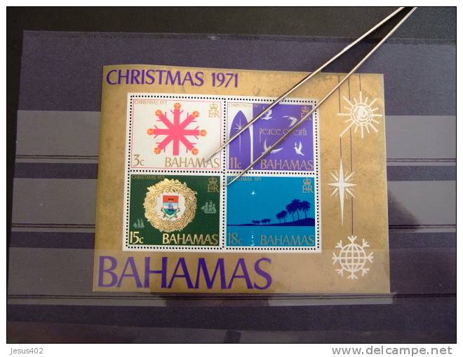 BAHAMAS 1971 CHRISTMAS Yvert Nº 4 ** SG MS 381 ** MNH  NAVIDAD 1971 - 1963-1973 Autonomía Interna