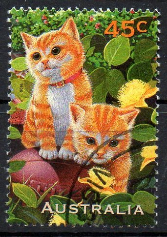 Australia 1996 Pets 45c Ginger Cats CTO - Domestic Cats