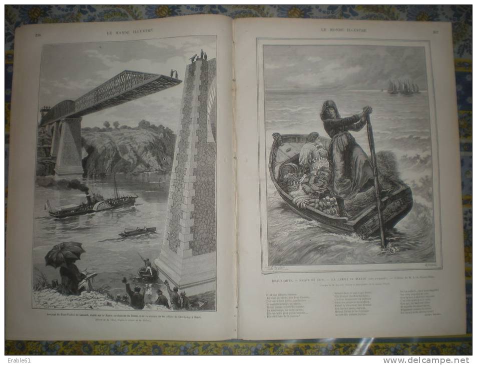 LE MONDE ILLUSTRE 11/10/ 1879 CHAMBORD CHATEAU LYON THEATRE BELLECOUR PONT VIADUC LESSARD DINAN RUSSIE SIBERIE - 1850 - 1899