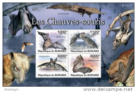 BURUNDI 2011 MNH** - Bats S/S. Official Issue - Nuovi