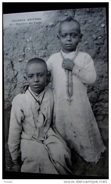 CARTOLINA-COLONIA ETIOPIA - MISSIONARIA- 1910 CIRCA- BIMBI DEL TIGRIT - Ethiopia