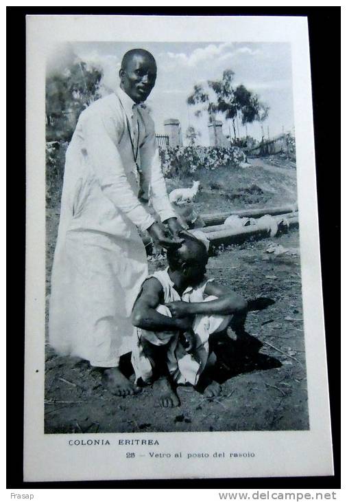 CARTOLINA-COLONIA ETIOPIA - MISSIONARIA- 1910 CIRCA- VETRO AL POSTO DEL RASOIO - Ethiopië