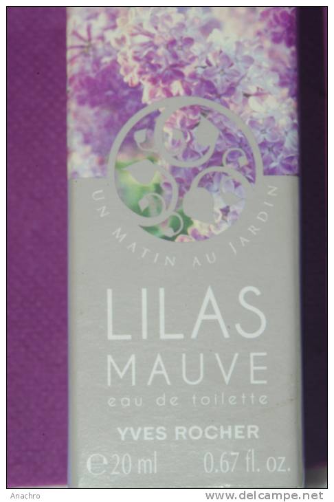 PARFUM VAPORISATEUR EAU DE TOILETTE " LILAS MAUVE "  Yves ROCHER 20 Ml  PLEIN Avec Sa  Boîte - Femme