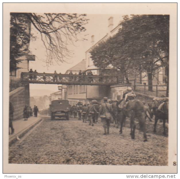 MILITARIA - WW II, Poland,  Die Deutsche Besetzung Der Polnischen 1939 - Marsch Zur Front Die Stadt Gorlice - Stereoscopi