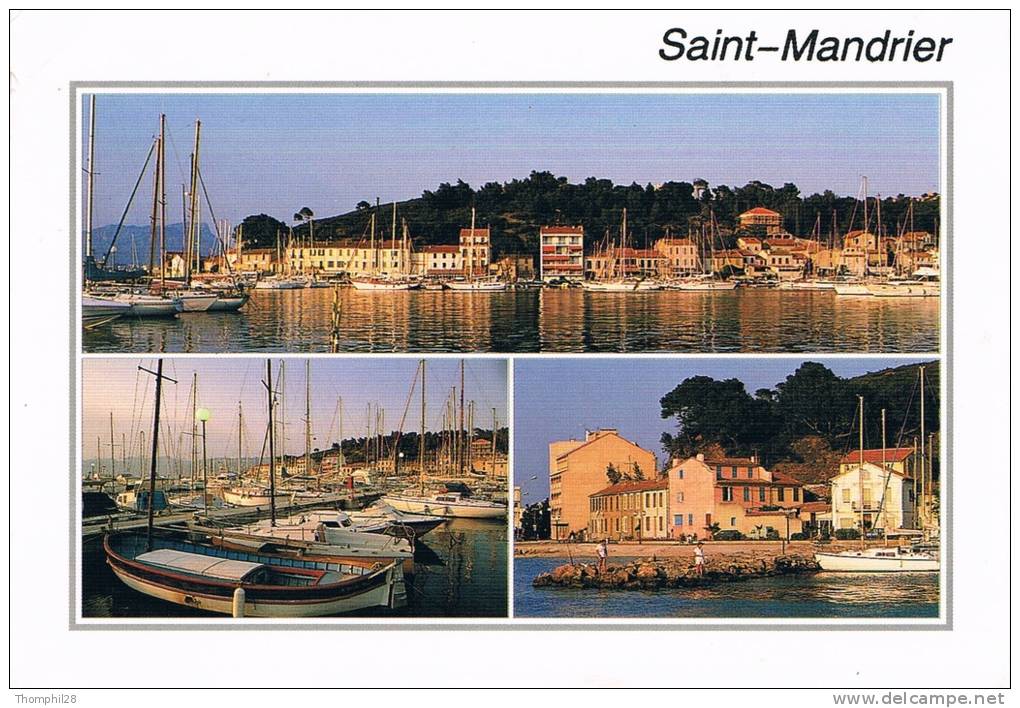 SAINT-MANDRIER-sur-MER VAR - Carte Multivues : Le Port Et Les Quais - Circulée En 1992 - Saint-Mandrier-sur-Mer