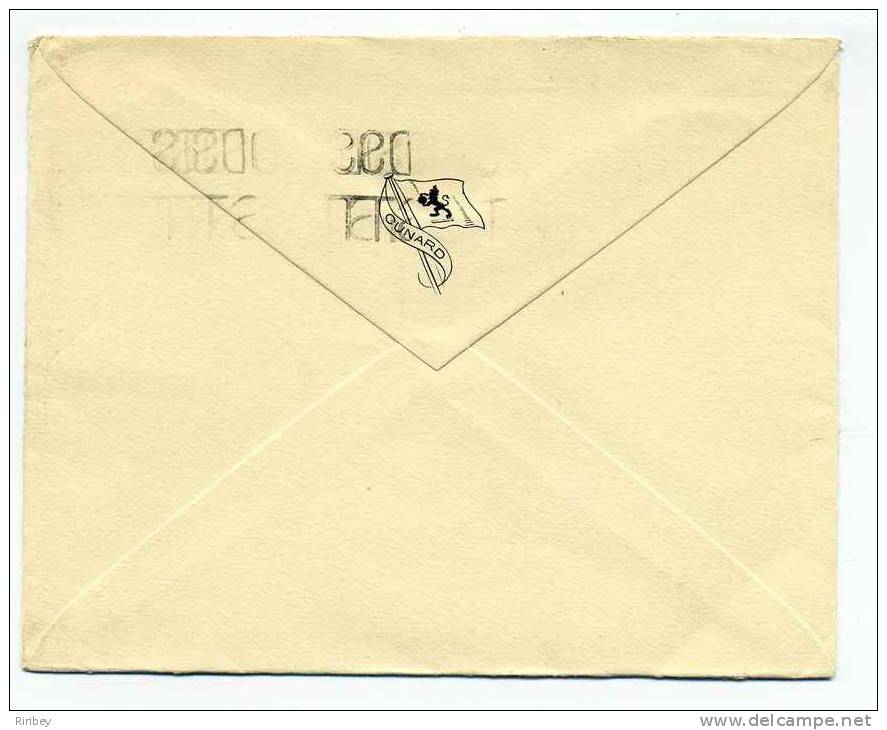 Lettre Avec Cad SOUTHAMPTON PAQUEBOT / Postée à Bord D'un Paquebot De La CUNARD LINE / 26 Février 1926 - Briefe U. Dokumente