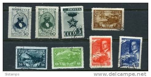 Russia/USSR 1943 Mi 874-882 Used - Gebraucht