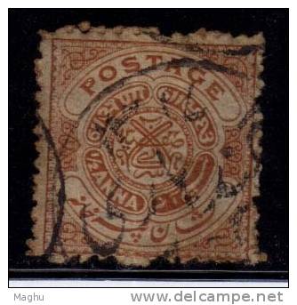 Hyderabad  Used, POSTAGE 1/2a   British India State, - Hyderabad