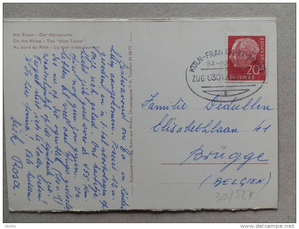 30/526  OBL.   ALLEMAGNE  BAHNPOST - Briefe U. Dokumente