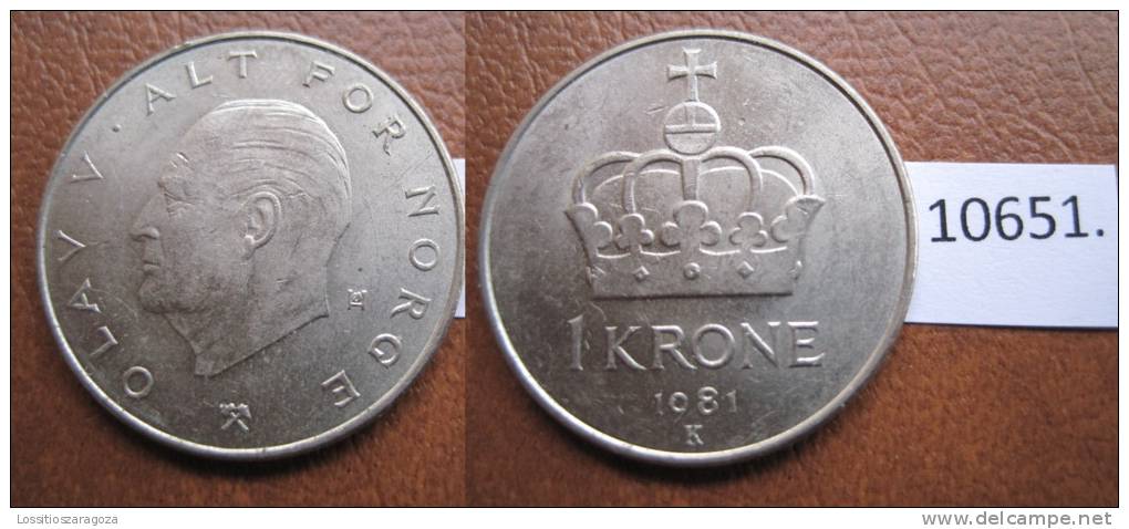 Noruega 1 Corona 1981 - Autres – Europe