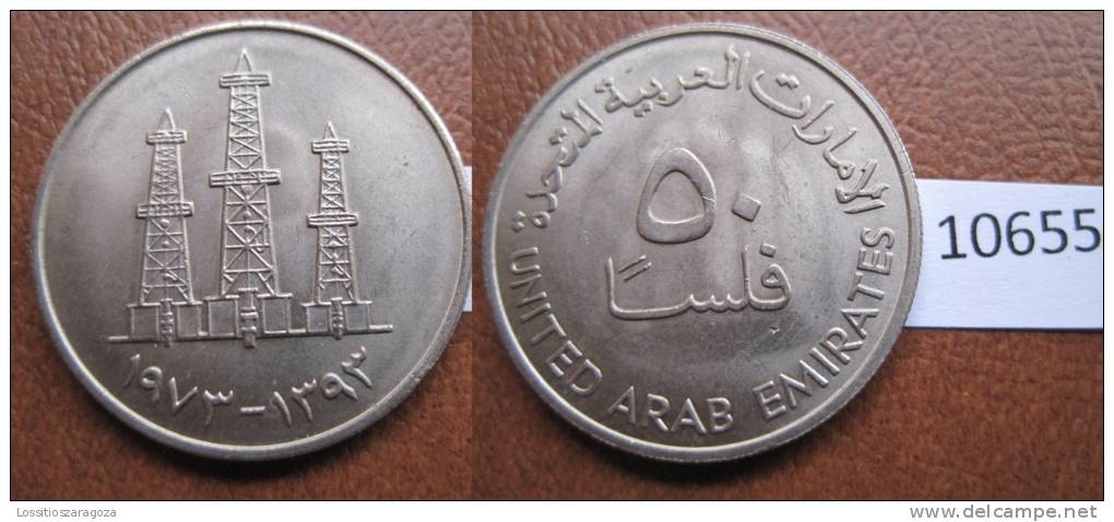 Emiratos Arabes Unidos , 50 Fils 1393 / 1973 - Autres – Asie