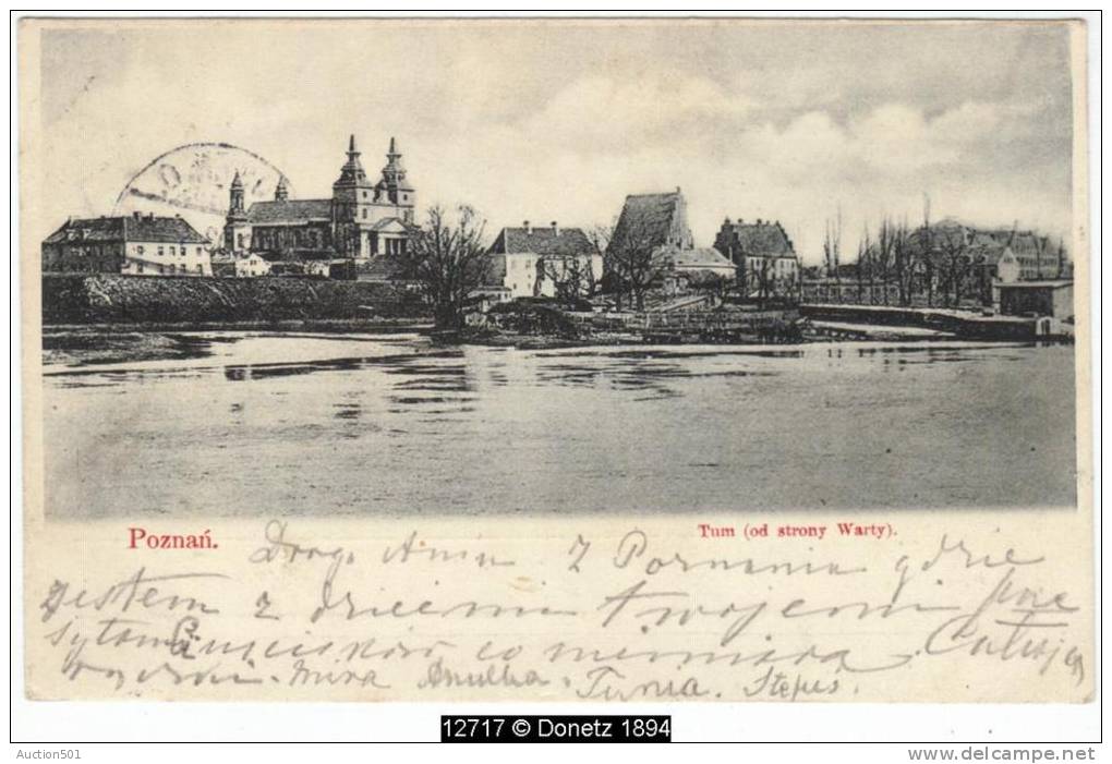 12717g POZNAN - Tum (od Strony Warty) - 1903 - Pologne