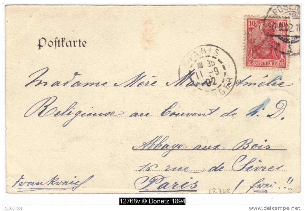 12768g POZNAN - Wilhelmstrasse - Provinzial-Ständehaus - Hauptpostamt - 1902 - Pologne