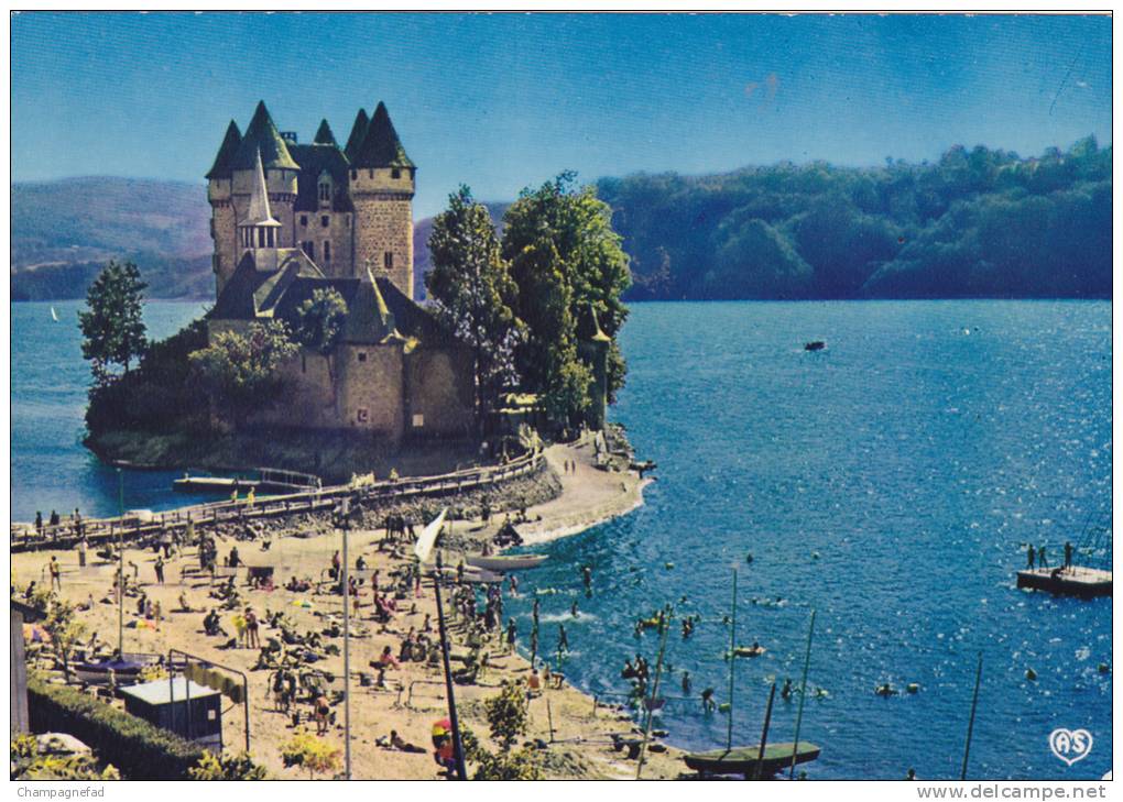 BORT LES ORGUES 19, CHÂTEAU DE VAL, LA PLAGE AU BORD DE LA RETENUE DU BARRAGE - Otros & Sin Clasificación