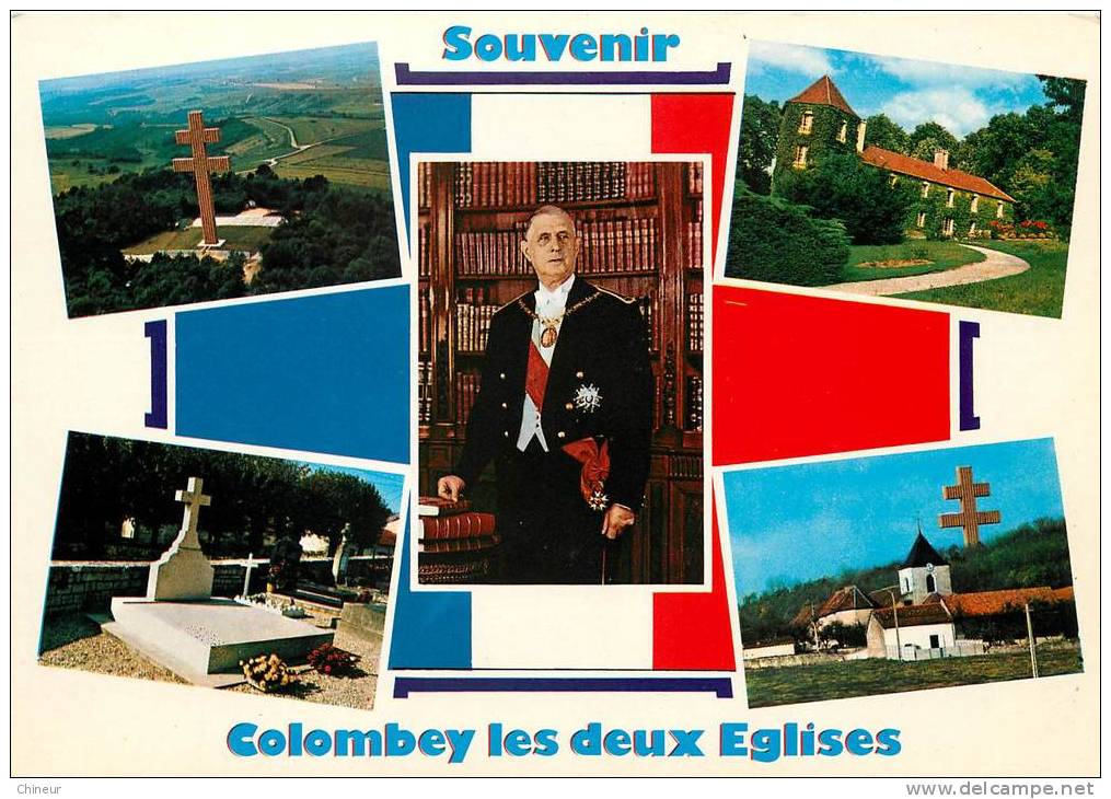 COLOMBEY LES DEUX EGLISES LA BOISSERIE CHARLES DE GAULLE CARTE MULTIVUES - Colombey Les Deux Eglises