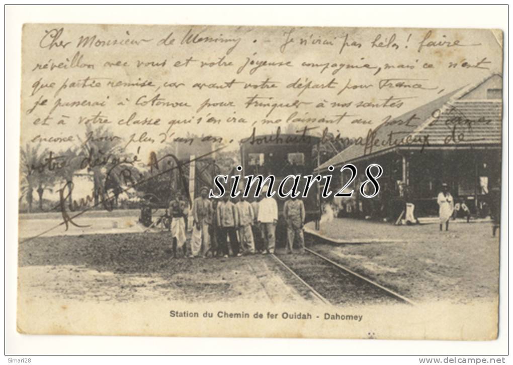 DAHOMEY - STATION DU CHEMIN DE FER OUIDAH - Dahomey