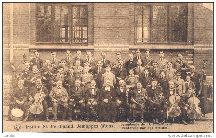 JEMAPPES-INSTITUT ST. FERDINAND-SYMPHONIE DE L'ETABLISSEMENT RENFORCEE PAR DES ARTISTES-CARTE VIERGE-ED.THILL-BRUXELLES - Mons