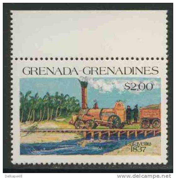 Grenada Grenadines 1984 Mi 635 YT 553 ** “Lafayette” (1837) / Locomotive / Lokomotiven - Treinen