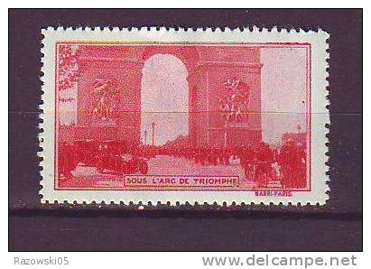 FRANCE. TIMBRE. VIGNETTE. UCC. CHASSEURS. GUERRE. STRASBOURG. KLEBER.CYCLISTES. ARC TRIOMPHE.  MILITAIRE. - Vignettes Militaires