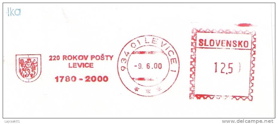 A2 Slovakia 2000. Machine Stamp Cut Fragment 220 Years Of The Post Office In LEVICE 1780-2000 - Lettres & Documents