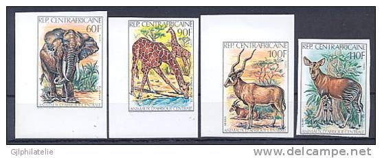 CENTRAFRIQUE 503/06b Faune - éléphant, Girafe, Addax, Okapi - Elefanten