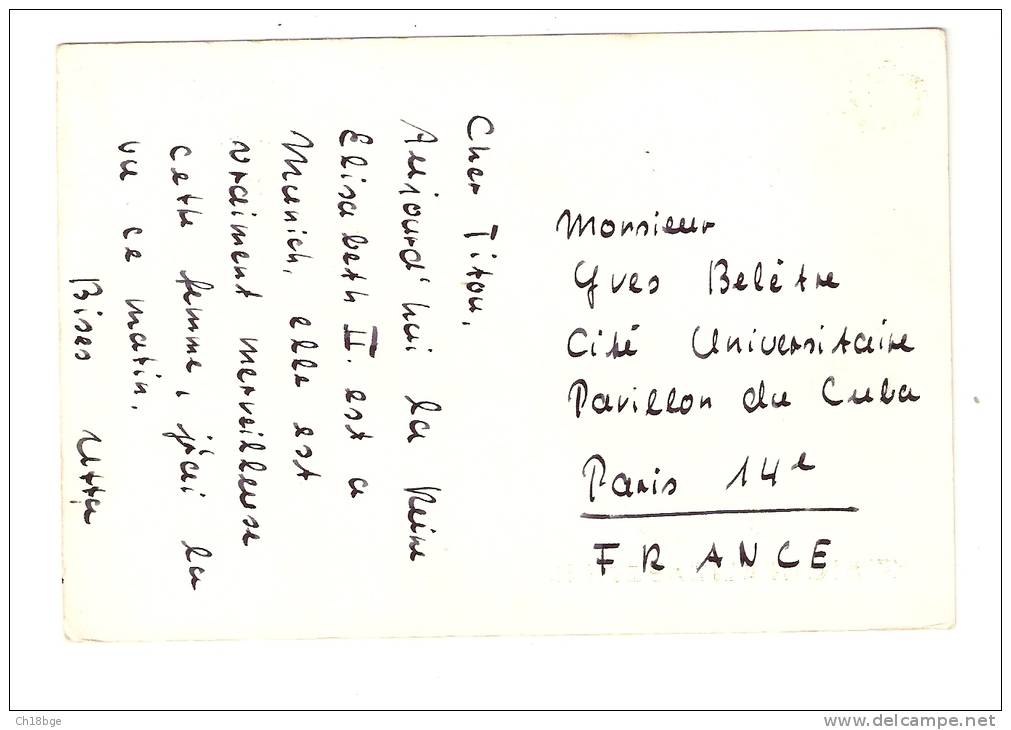 CPA : Munich - Allemagne  : Visite De La Reine Elizabeth 2 Le 18/05/65 : Timbre 1er Jour - Other & Unclassified