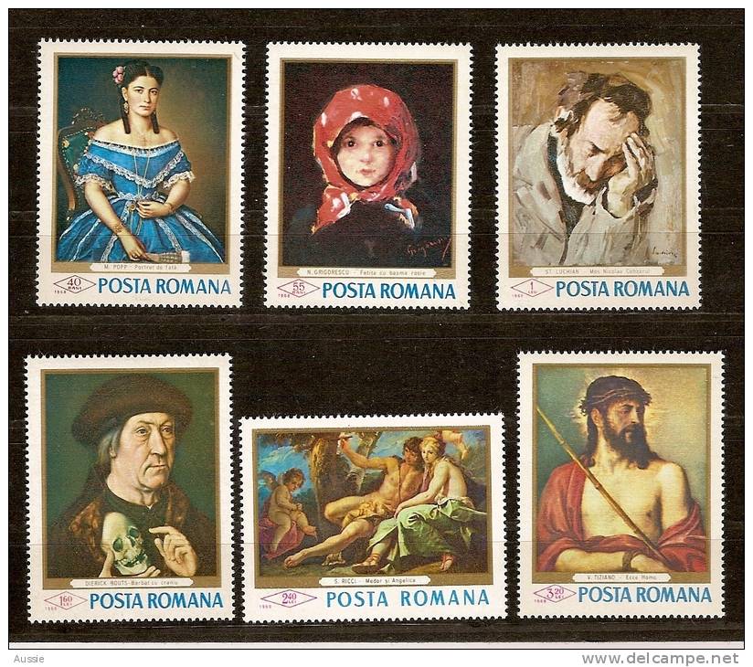 Roumanie Romania Rumanien 1968 Yvertn° 2371-76 *** MNH Cote 13,50 Euro Tableaux - Unused Stamps